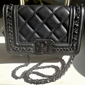 Badgley Mischka Quilted Black Crossbody Bag